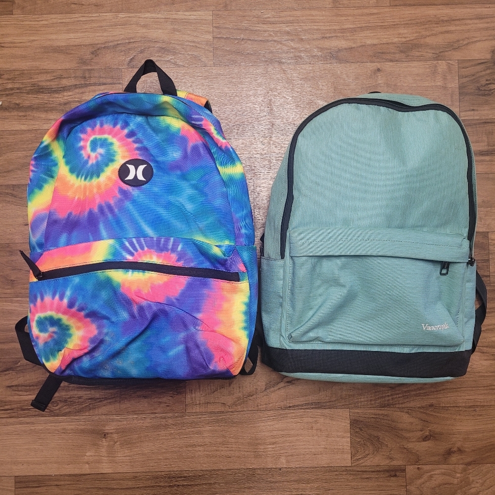 2pc Hurley & Vancropak backpack